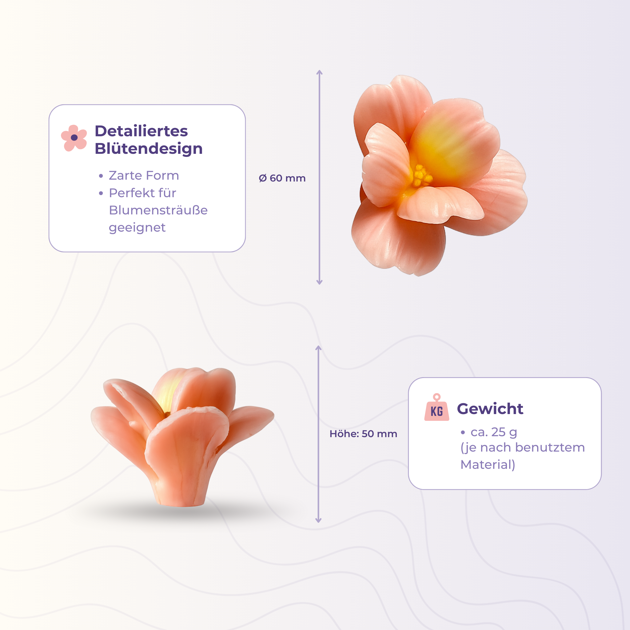 Silikonform 3D Blume 13