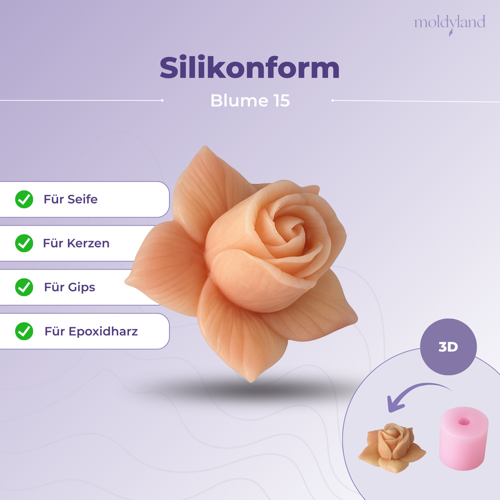 Silikonform 3D Blume 15