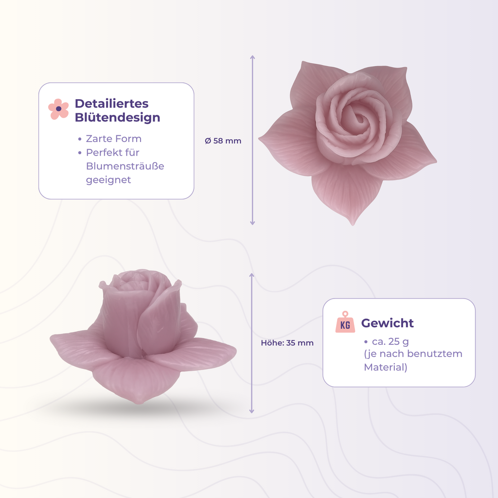 Silikonform 3D Blume 15