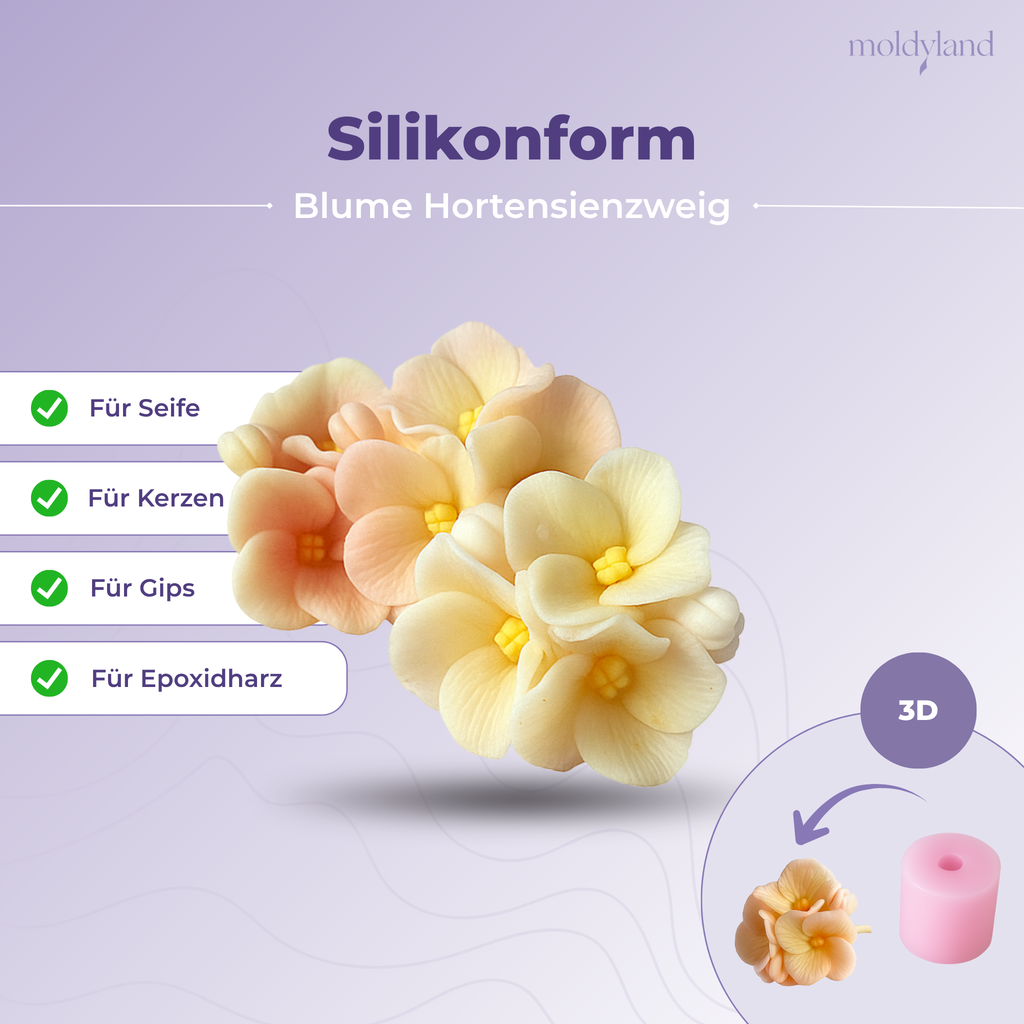 Silikonform 3D Blume 47