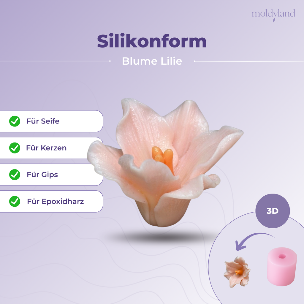 Silikonform 3D Blume 5