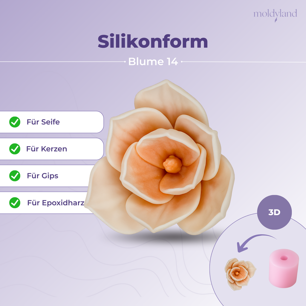 Silikonform 3D Blume 14