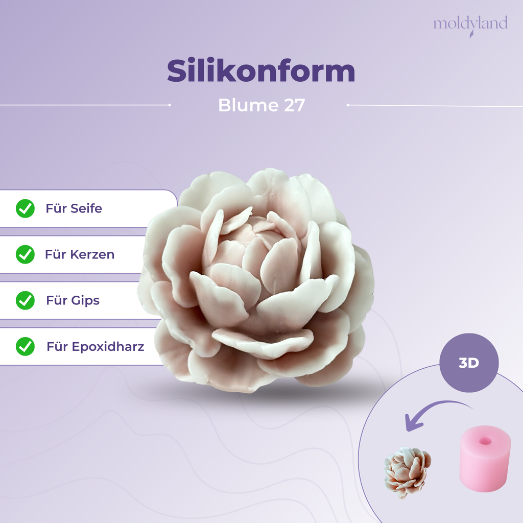 Silikonform 3D Blume 27
