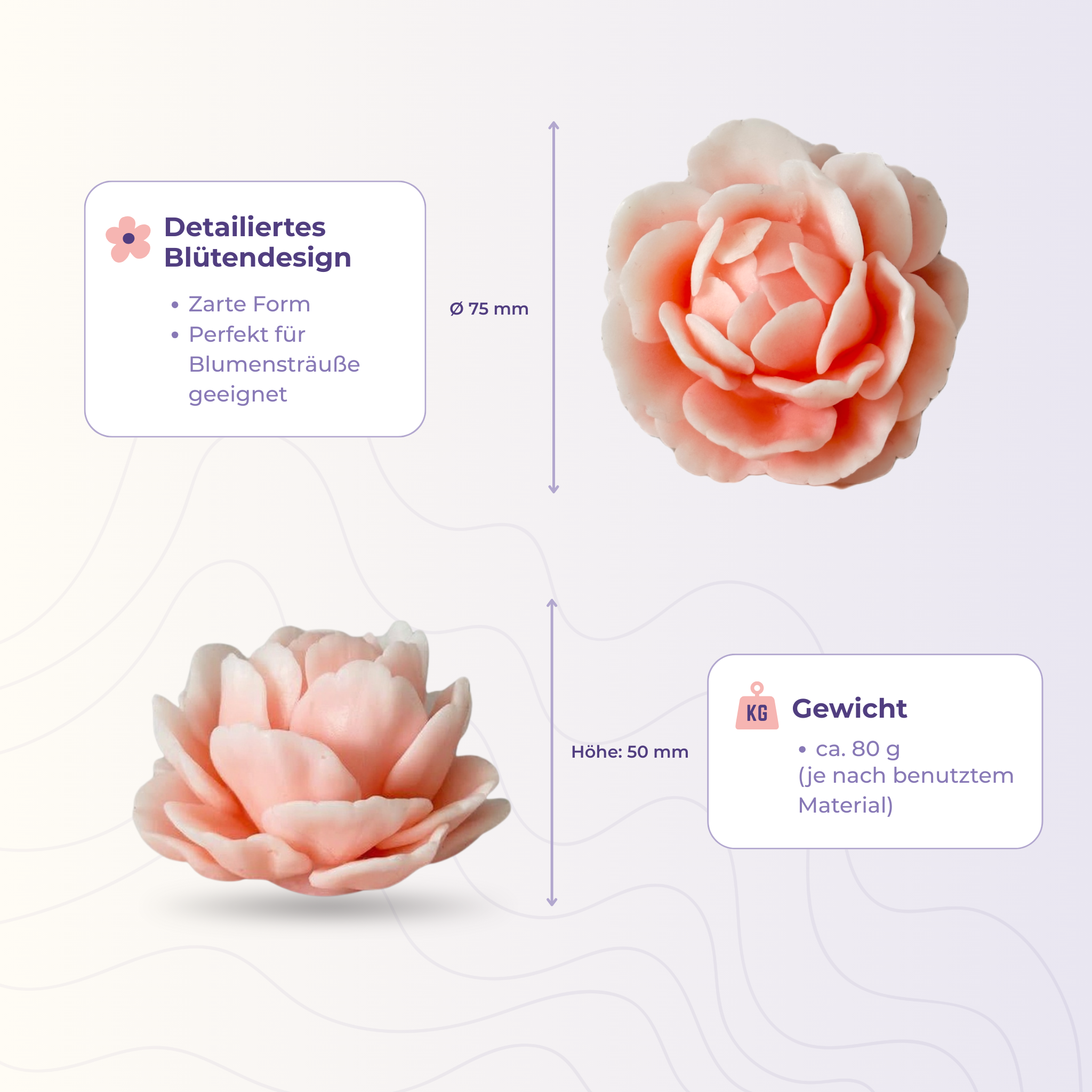 Silikonform 3D Blume 27