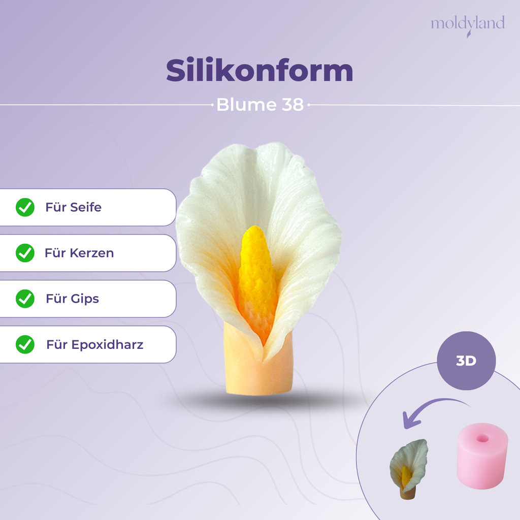 Silikonform 3D Blume 38