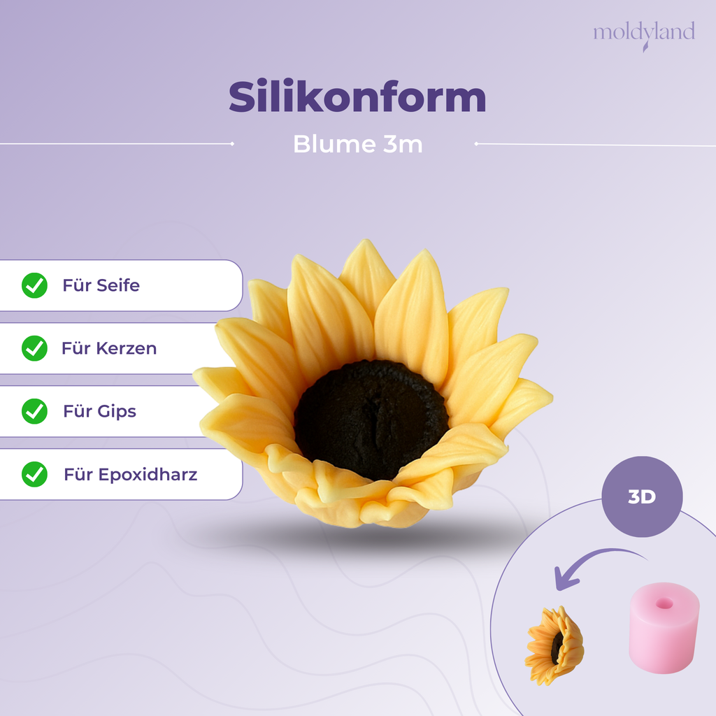 Silikonform 3D Blume 3m