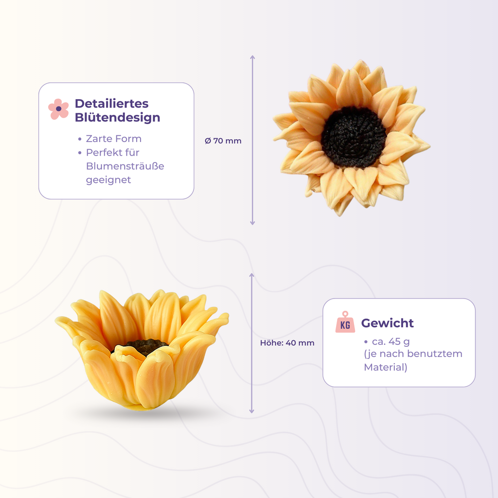Silikonform 3D Blume 3m