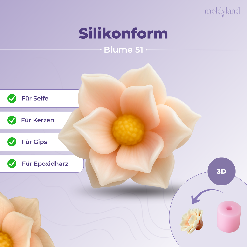 Silikonform 3D Blume 51