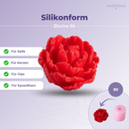 Silikonform 3D Blume 6 Mohn klein