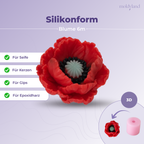Silikonform 3D Blume 6 Mohn mittel