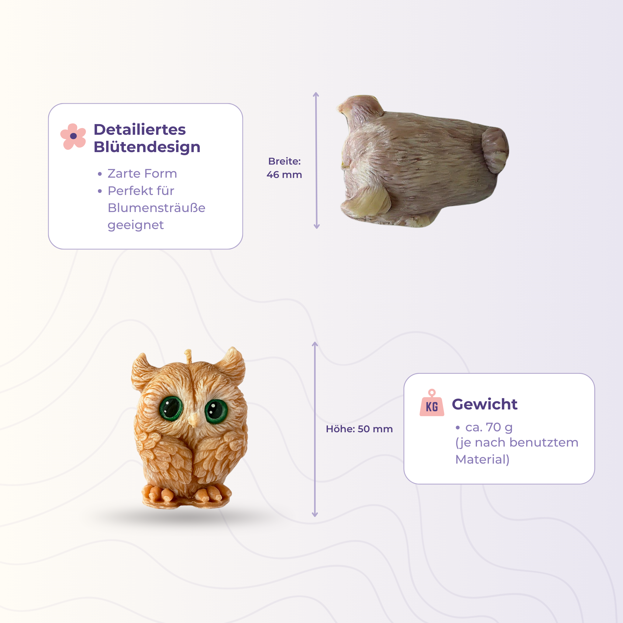 Silikonform 3D Tiere 7 Eule