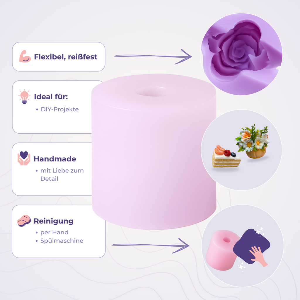 Silikonform 3D Blume 1