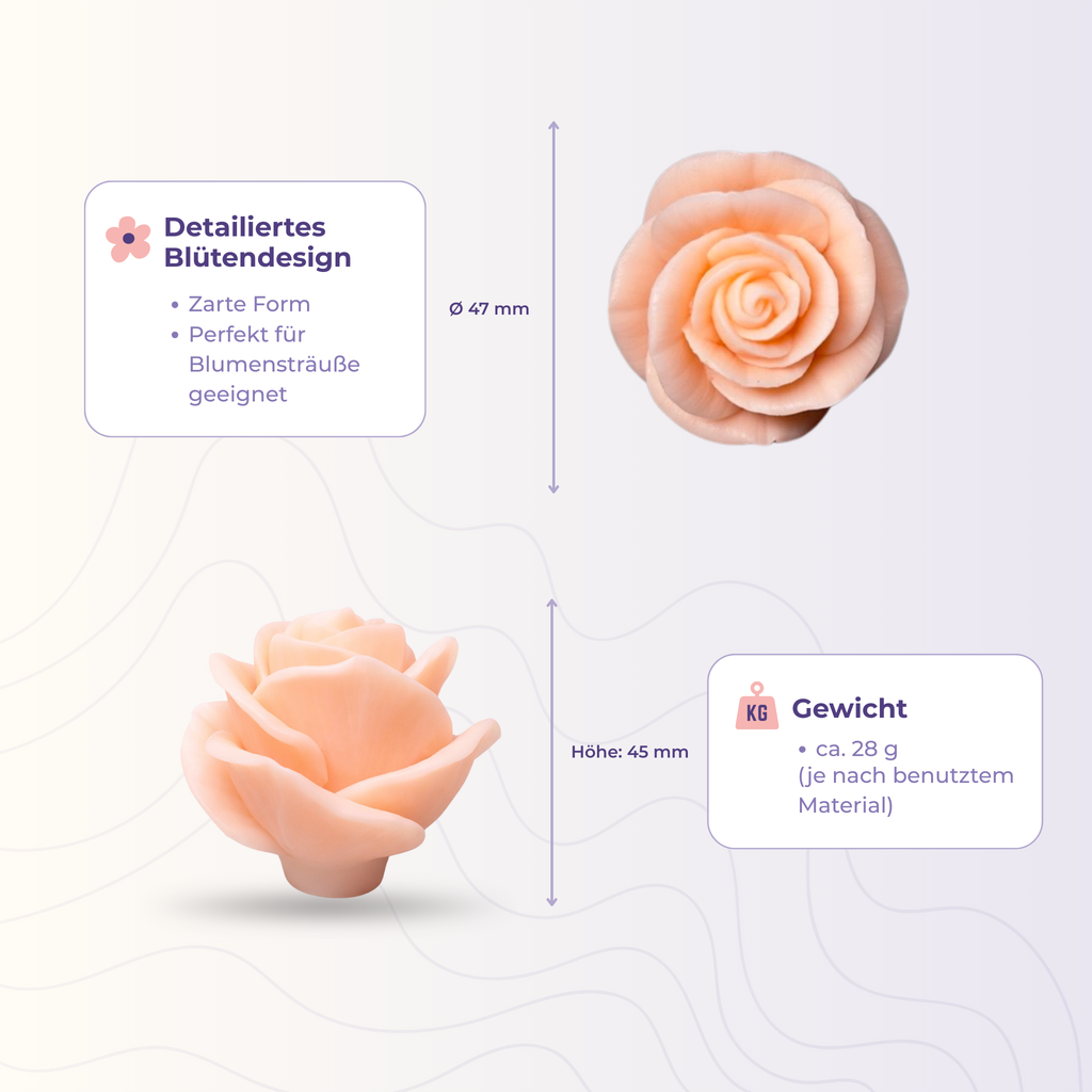 Silikonform 3D Rose 16