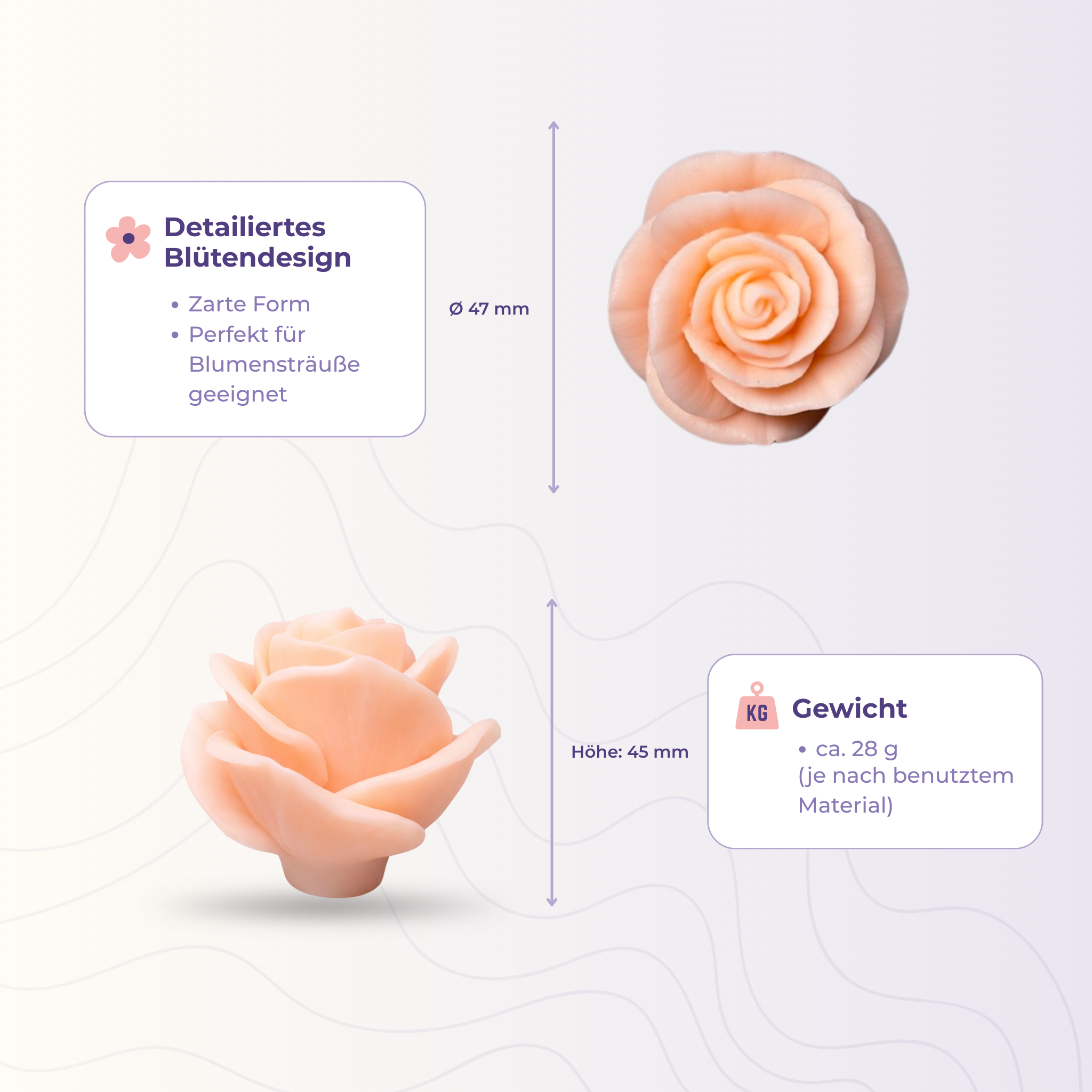 Silikonform 3D Rose 16