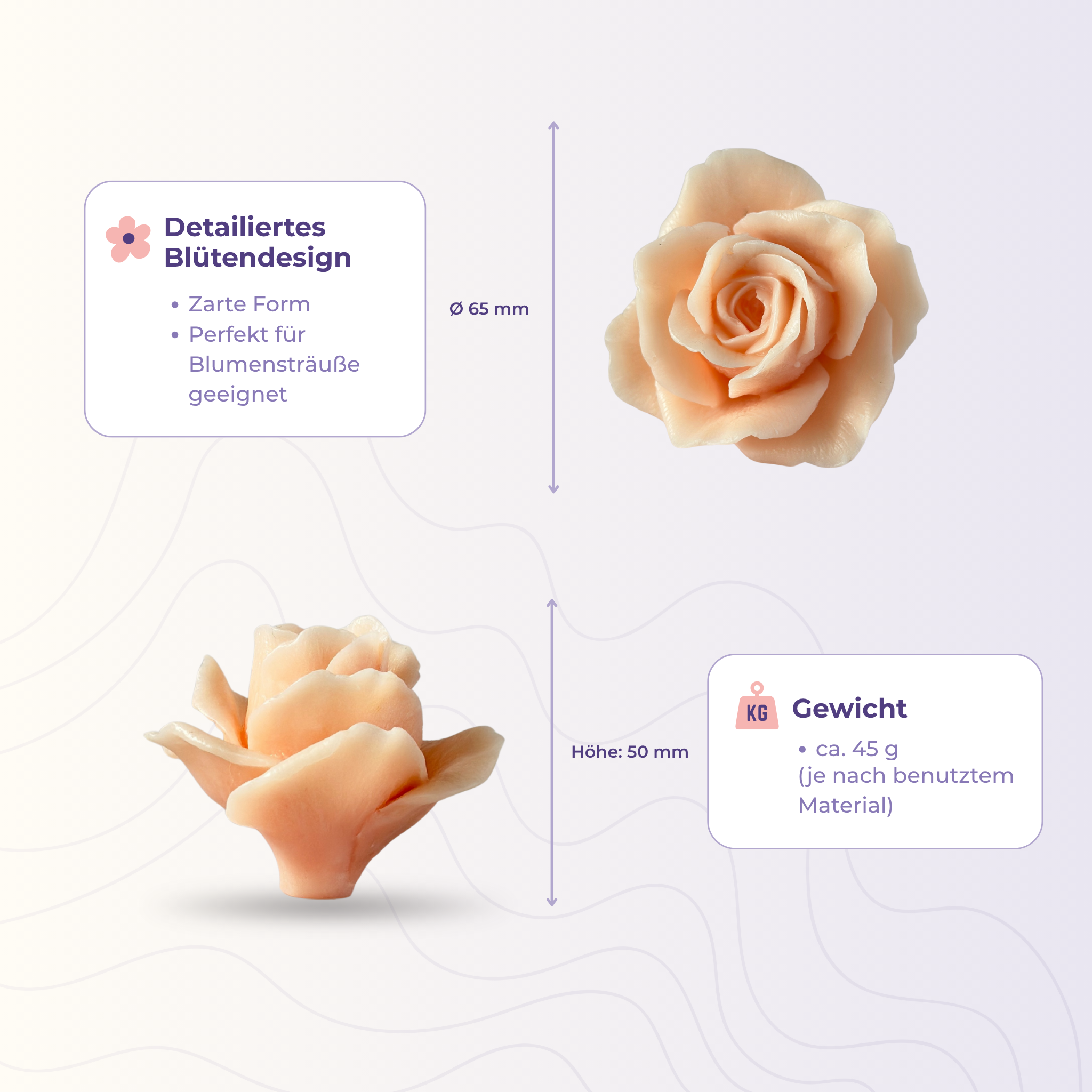 Silikonform 3D Rose 9