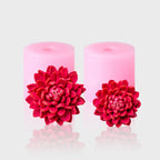 2 Dahlie mit Silikonformen 3D