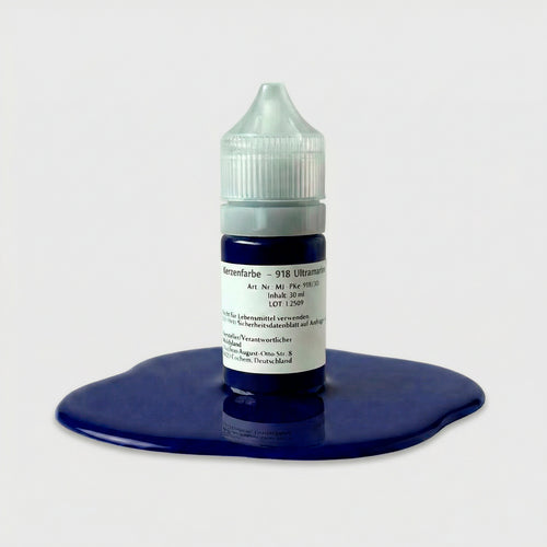 Kerzenfarbe 918 Ultramarine Blue – 50-ml-Flasche mit Farbprobe