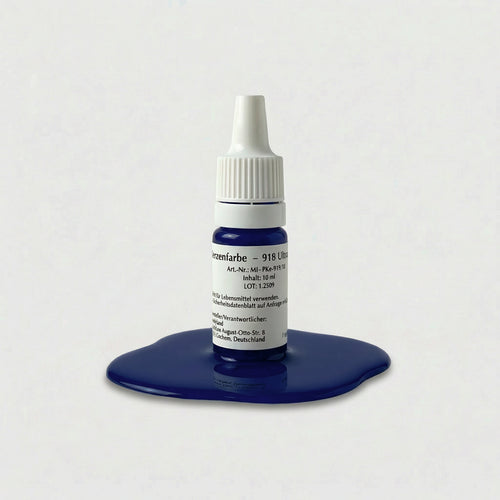 Kerzenfarbe 918 Ultramarine Blue – 10-ml-Flasche mit Farbprobe